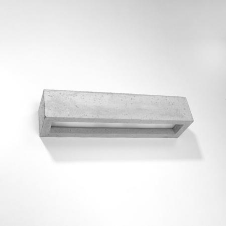 LED VEGA 2xE27 Wandleuchte Rechteckig 50cm Beton SOLLUX