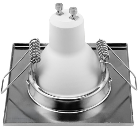 6x PAVO Chromblech MR16 GU10 LUMILED quadratische Halogeneinbauleuchte