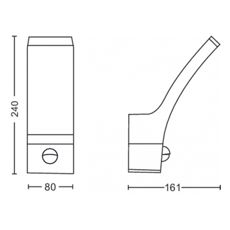 Gartenleuchte LED Wandleuchte SPLAY IR myGarden 12W 4000K IP44 mit Bewegungs- und Dämmerungssensor Anthrazit PHILIPS