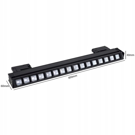 LED-Schienenleuchte 3 Phasen 24W 4000K 60 cm