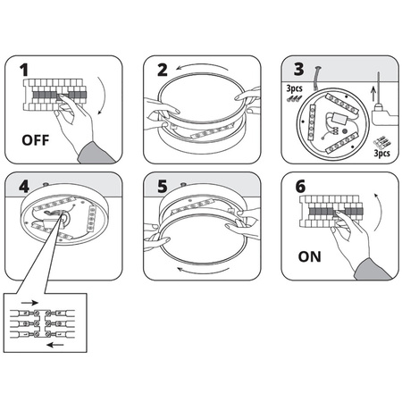 LED-Deckenleuchte Deckenaufbauleuchten Badezimmer-Anbauleuchte 24W 4000K IP44 ZOE Weiß 35cm