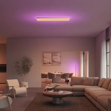 LED-Panel Deckenanbauleuchte 120x30 cm 67W 4800lm IP20 Weiß und Farbe Ambiance RGB + TW Weiß Smart SMART Zigbee Bluetooth Datura Philips HUE