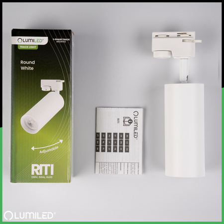 1-Phasen Strahler GU10, Schieneinstrahler Weiß RITI LUMILED