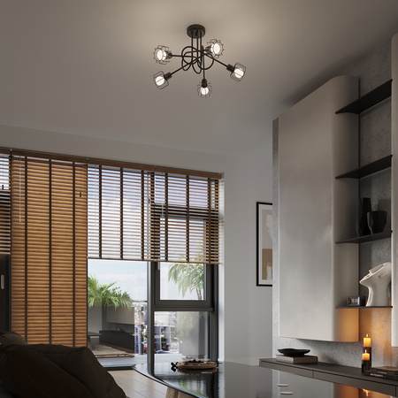 Wandleuchte BELUCI 1 E14 Schwarz Modern SOLLUX