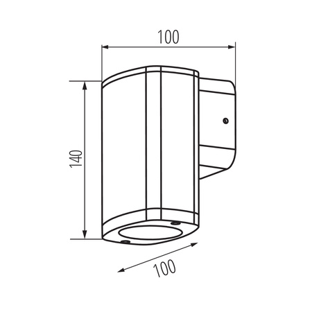Außenwandleuchte GU10 IP54 Grau Aufputz ZEVI Kanlux
