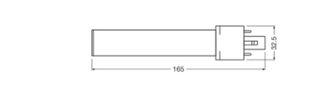 LED-Leuchtstofflampe G23 4W = 9W 550lm 6500K Kalt 120° DULUX Osram