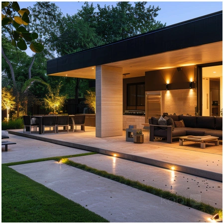 Garten Außenwandleuchte 2x GU10 IP54 Schwarz Querk Kobi