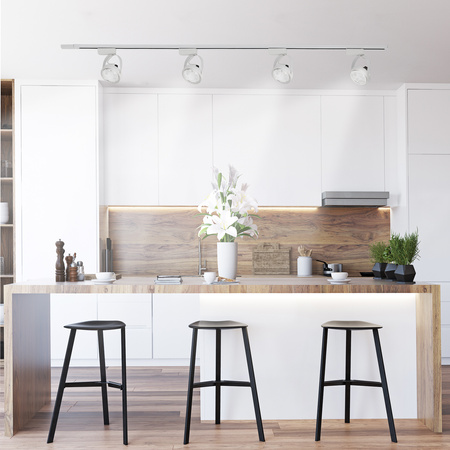 1-Phasen Strahler GU10, AR111 Schieneinstrahler Weiß VICTUS LUMILED