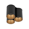 EYE TONE III Deckenleuchten 8092 Nowodvorski Schwarz-Gold 3xGU10 Deckenstrahler Modern