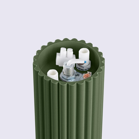 Badezimmer Deckenanbauleuchte G9 Rund Olive Modern Matt IP44 Halo Sollux