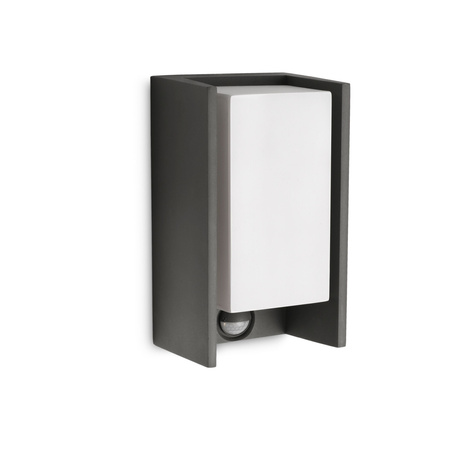 Gartenleuchte LED Wandleuchte BRIDGE myGarden E27 IP44 mit Bewegungsmelder Rechteckig Anthrazit PHILIPS