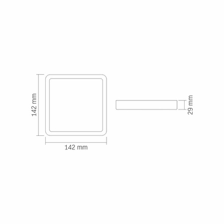 LED-Panel-Leuchte Aufbauleuchte Plafon 12W 1250lm 4000K Neutralweiß Videx