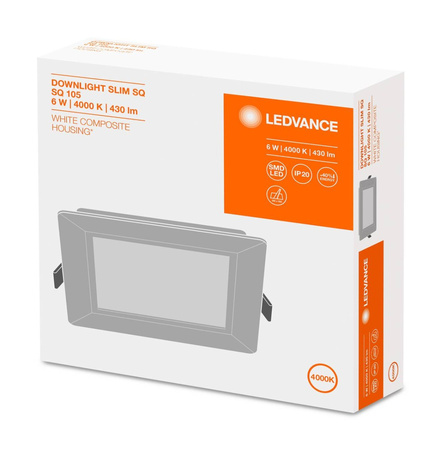 Einbau-LED-Panel 6W 4000K DOWNLIGHT Slim SQ105 LEDVANCE quadratisch