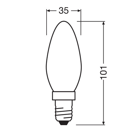 3PAK LED-Lampe E14 B35 4.9W = 40W 470lm 2700K Warm OSRAM Value