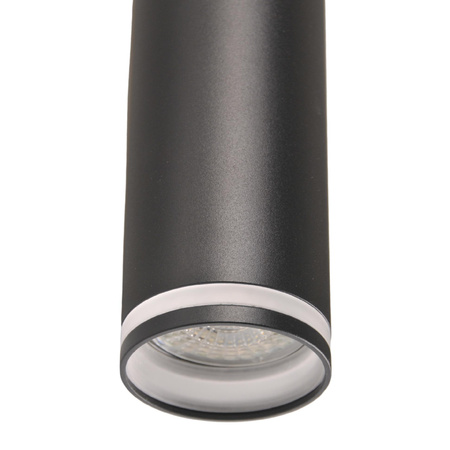 Stromschienen-Kit 1-Phasen-Schiene + 3x GU10 Reflektor Schwarz PARIS Sanico Goldlux