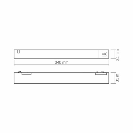 Stromversorgung für Slim Magnetschiene 220-240V Schwarz VIDEX