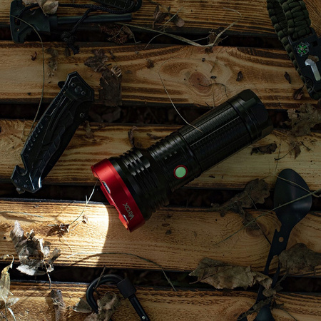 LED Pro Taktische Taschenlampe Wiederaufladbarer Suchscheinwerfer USB-C 20W 2000lm IPX5 VAYOX