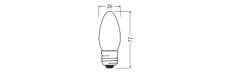 LED-Lampe B35 E27 Kerze 3.4W = 40W 470lm 2700K Warm 300° STAR CLASSIC Osram