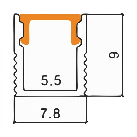 LED-Anbauprofil aus Aluminium Weiß 1m mit transparenter Abdeckung für LED-Streifen + Endkappen NW Ecolight Serie