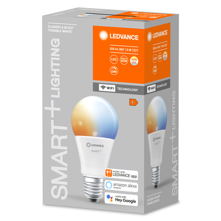 E27 A60 LED Lampen 9W 806lm CCT LEDVANCE SMART+ WiFi Dimmbar
