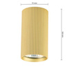 Aufputz Halogen Tuba Reflektor Spot GU10 Rund Gold Lucerno Masterled