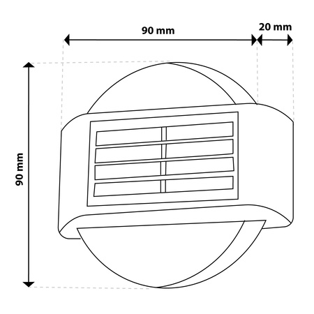 Set mit 2x Solar Garten Lampe LED Fassade Wandlampe Top Down Kreisförmige Leuchte