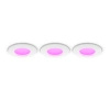3x LED-Panel Einbau 8.3W 1000lm IP44 Weiß und Farbe Ambiance RGB + TW Weiß Smart SMART Zigbee Bluetooth Slim Downlights Philips HUE