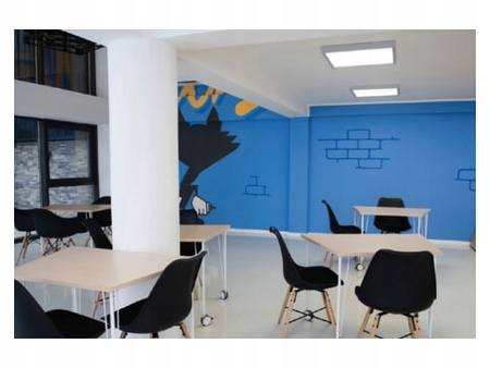 LED Deckenaufbauleuchten Deckenleuchte 2x E27 mit Mikrowellensensor SOLEN quadratisch silber