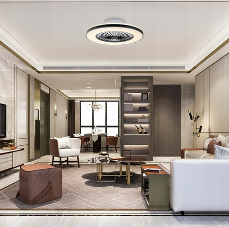 LED Plafond Deckenventilator Licht 55W 3000K-5000K mit Fernbedienung