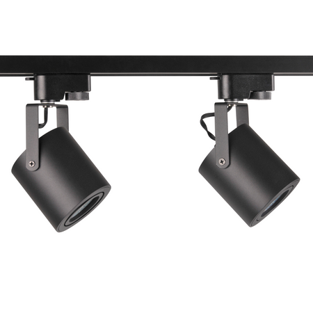 Stromschienen-Kit 1-Phasen-Schiene + 3x GU10 Reflektor Schwarz MINOR Sanico Goldlux