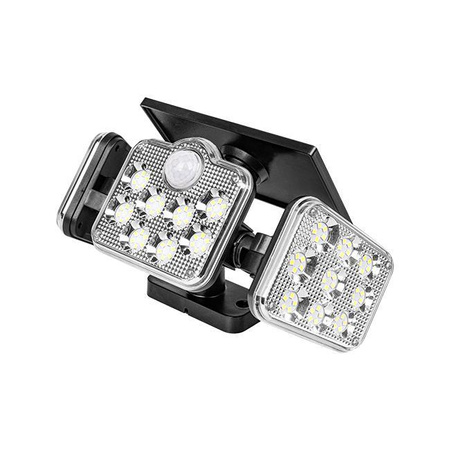 Solar-Flutlichtlampe 138x LED 10W 480lm Kalt IP65 Bewegungssensor + Fernbedienung