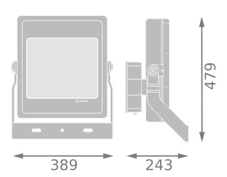 LED-Flutlicht Outdoor dimmbare Lampe 300W 36000lm 4000K IP66 Schwarz Flutlicht Ledvance