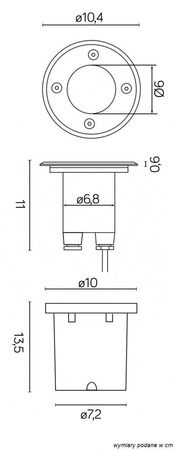 Bodeneinbauleuchte Pabla 3725 A Rund GU10 IP67 Su-Ma