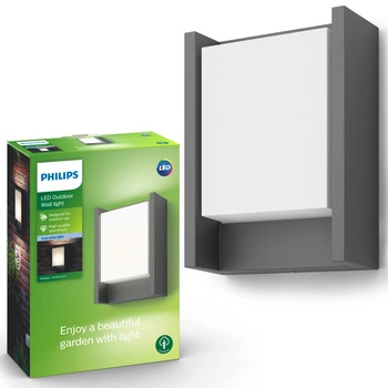 Gartenleuchte LED Wandleuchte ARBOR myGarden 6W 4000K IP44 Rechteckig Anthrazit PHILIPS