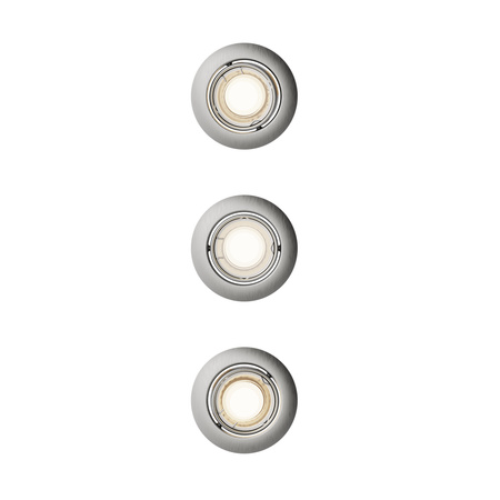 3x LED GU10 Einbauleuchte Aluminium Rund Nickel Peridot Philips