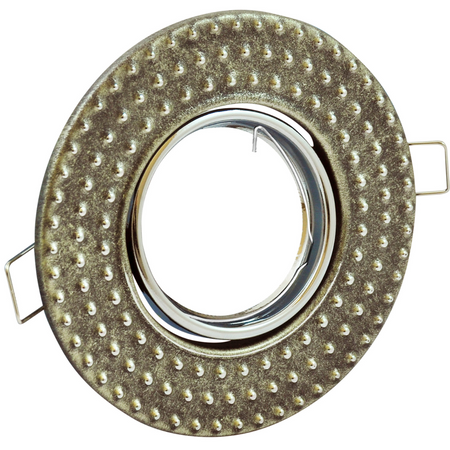 Fobos 7807 GOLDLUX (Polux) Metall-Deckeneinbauleuchte rund silber + MR16-Fassung