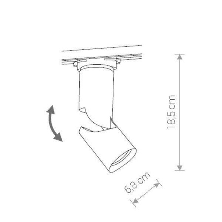 SHOW LED-Schienenleuchte 12W 4000K schwarze Lampe für einphasige Stromschienen 9424 Nowodvorski