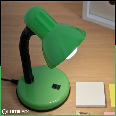 Schreibtischlampe E27, Tischlampe Verstellbar Grün SARA LUMILED