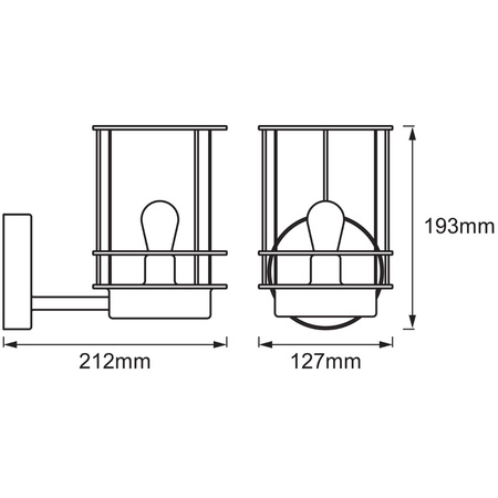 Wandleuchte Außenfassadenwandleuchte E27 Endura Classic Post LEDVANCE
