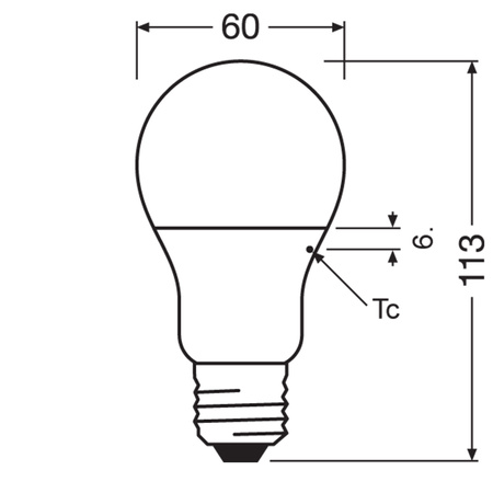 LED Leuchtmittel E27 A60 9W = 60W 806lm 6500K Kalt 200° OSRAM