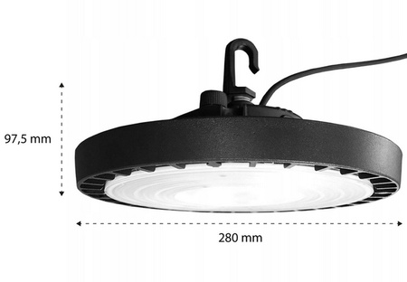 LED-Hängeleuchte 150W 4000/5000/6000K CCT 90° Schwarz IP65 Masterled