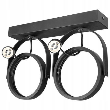 Deckenleuchte Wandleuchte LEON 2xES111 Beweglich schwarz