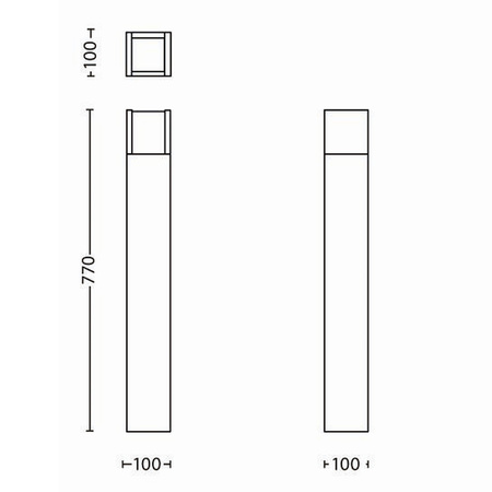 LED-Gartenleuchte für den Außenbereich ARBOR myGarden 6W 2700K IP44 Mast 77cm Anthrazit PHILIPS