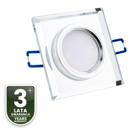 Glas-Einbaustrahler GU10, MR16 Einbauspot HALOGEN Quadrat beweglich ARIAN LUMILED