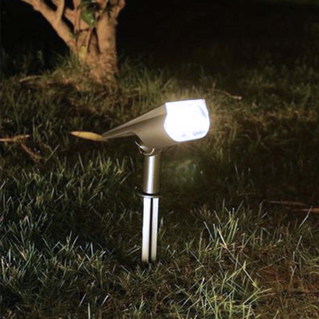 Garten LED SOLAR Strahler angetrieben 42 cm außen IP44 4000K Dämmerungssensor