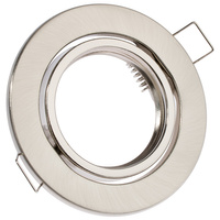 Einbaustrahler GU10, MR16 Einbauspot HALOGEN Runde beweglich Satin Blech LUMILED