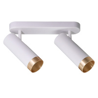 Wand- und Deckenstrahler Leuchte 2x GU10 Weißgold FADO Sanico Goldlux