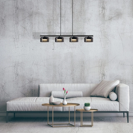 Sanico Goldlux 4x GX53 Schwarz Ophelia Pendel-Deckenleuchte