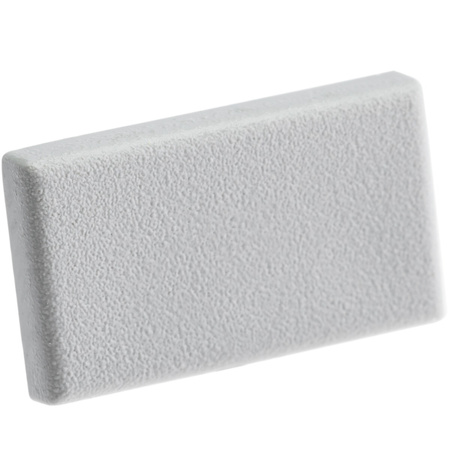 Endkappe für Aufputzprofil KM35, voll Kunststoff Grau LUMILED