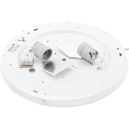 JASMIN Aufbau LED Deckenleuchten 2x E27 Holz Mattweiß 37cm